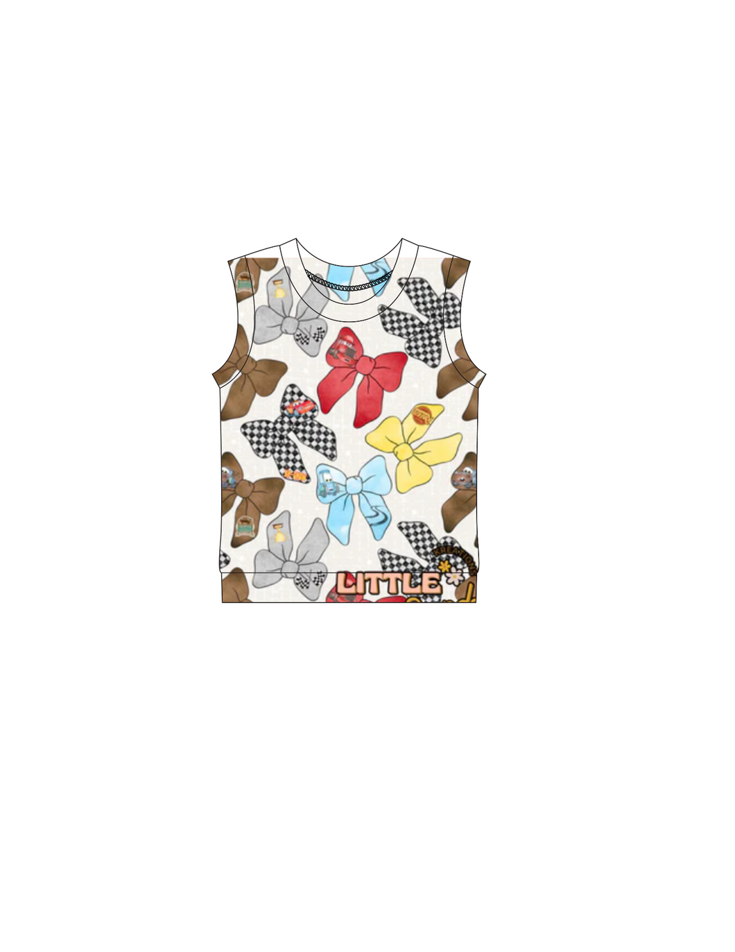 Cars bows  tank top