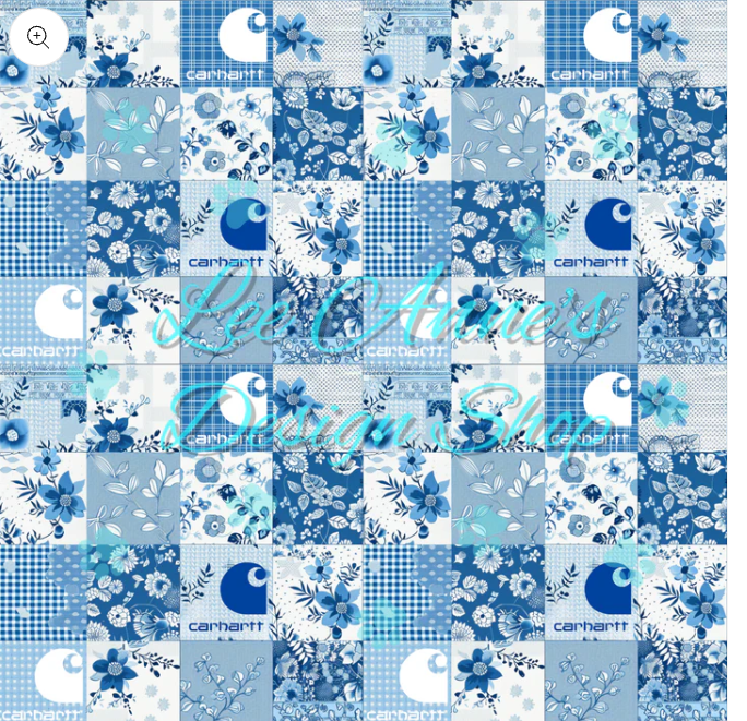 Blue Carhartt bow/ piggie